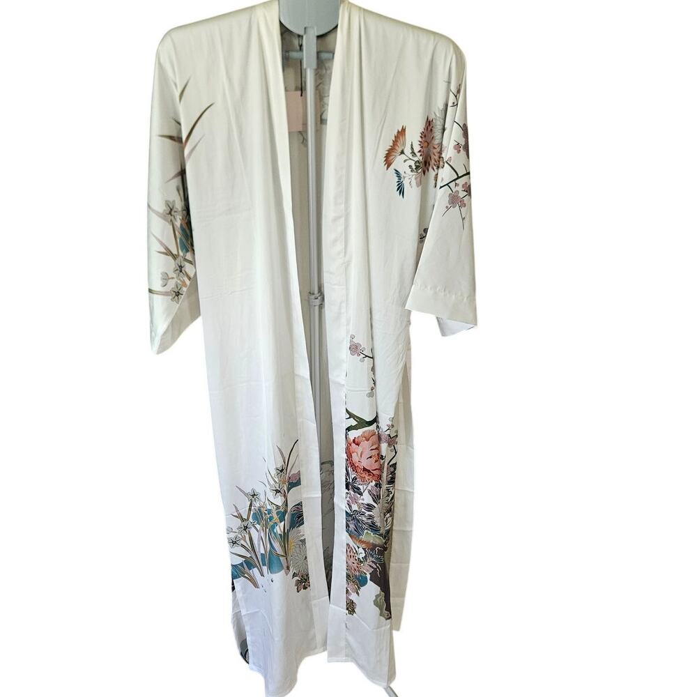 Kim + Ono Cherry Blossom Long Kimono Robe NWT